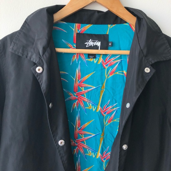 Stussy Vintage Black Short Sleeve Coaches Jacket - Picture 3 of 4
